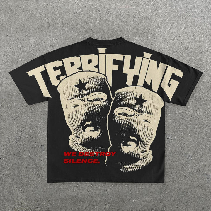 Terrifying Print Short Sleeve T-Shirt