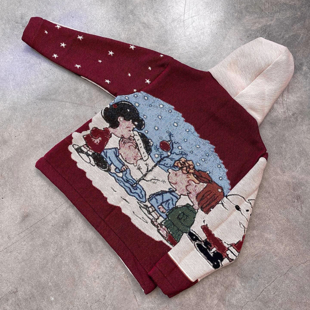 Retro Christmas Pattern Tapestry Hoodie