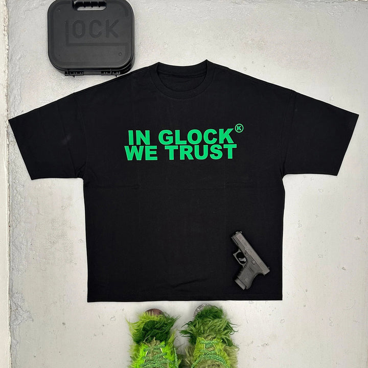 In Glock We Trust printed T-shirt