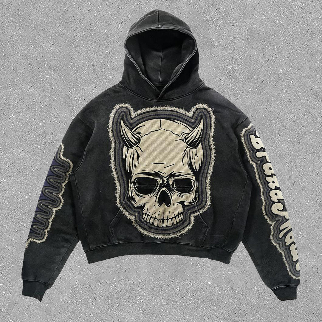 vintage skull hoodie