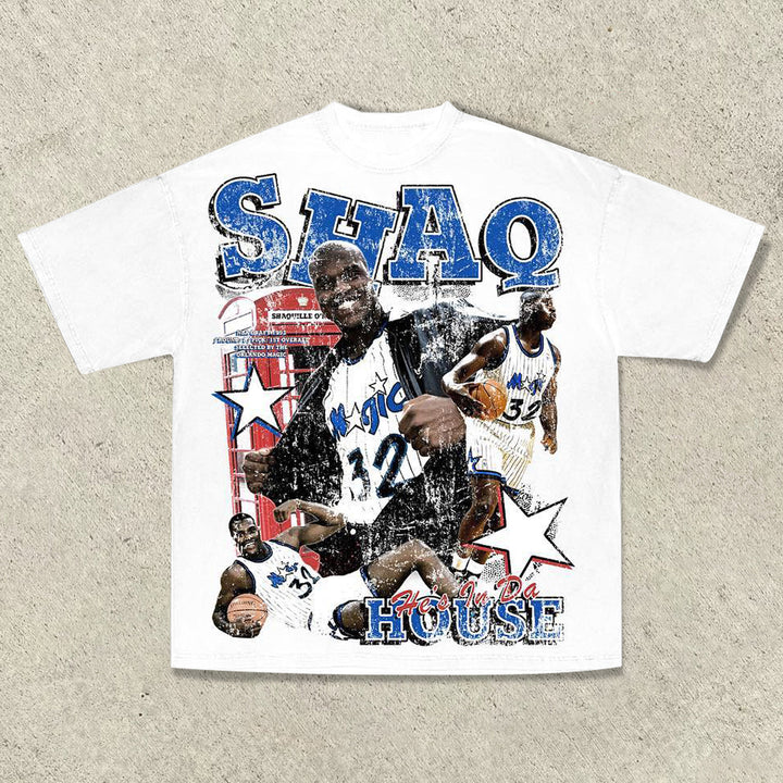 Shaq casual street basketball T-shirt