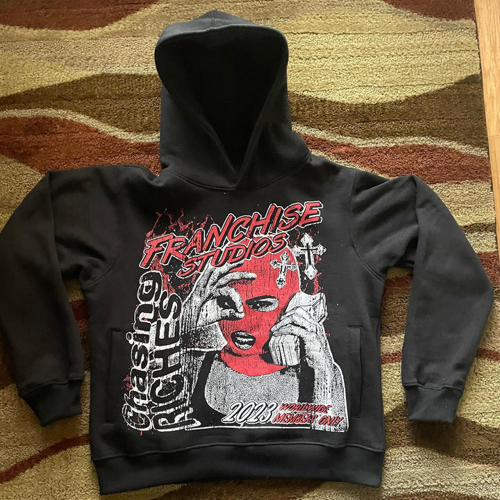 Retro personalized fashion printed hoodie