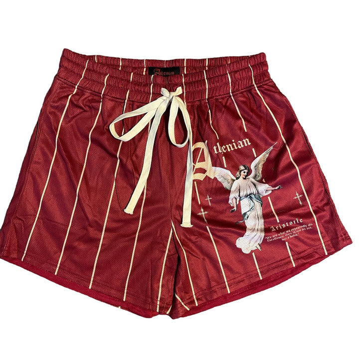 angel stripe stretch shorts