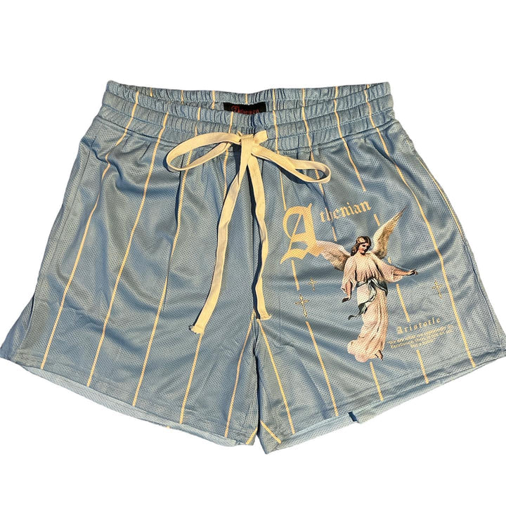 angel stripe stretch shorts