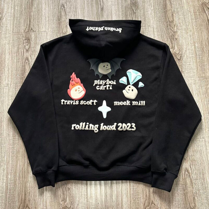 Trendy fashion casual retro hoodie