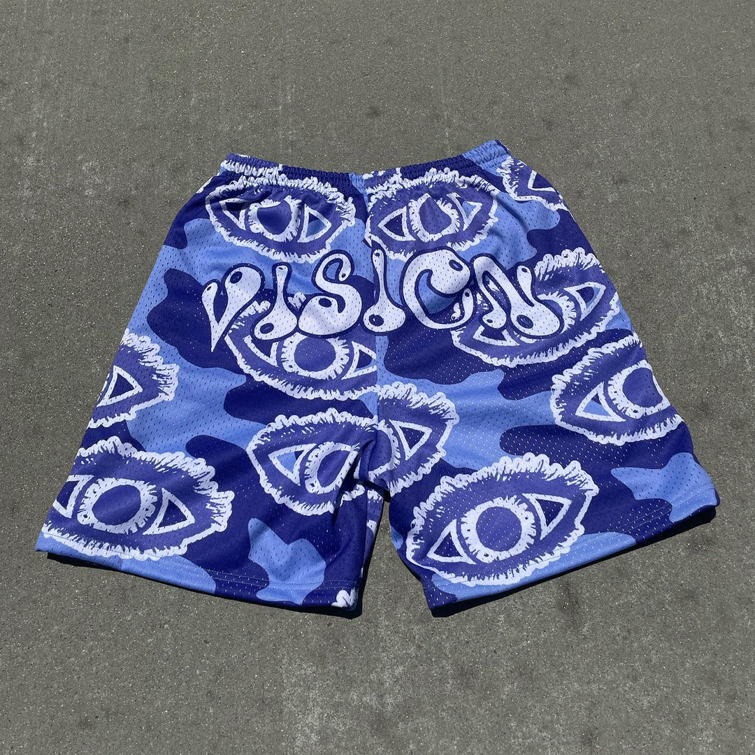 Casual Retro Eye Shorts