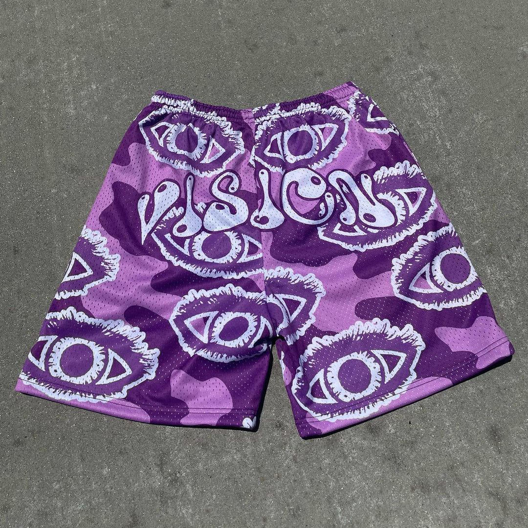 Casual Retro Eye Shorts