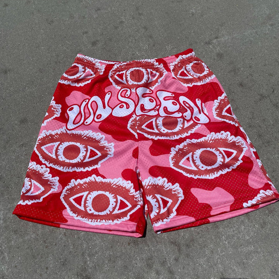 Casual Retro Eye Shorts