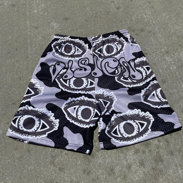 Casual Retro Eye Shorts