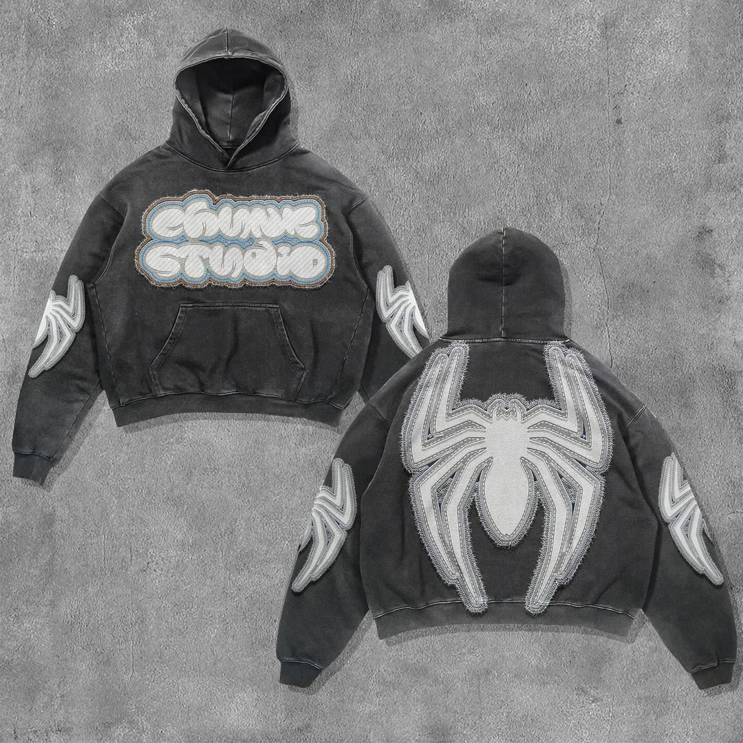 Personalized Spider Print Long Sleeve Hoodies