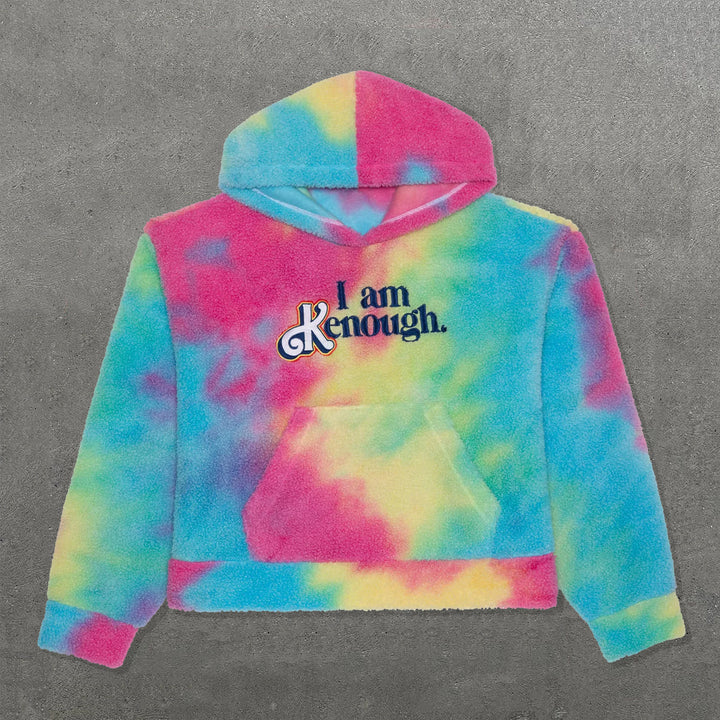 I Am Kenough Tie-dye Print Hoodie