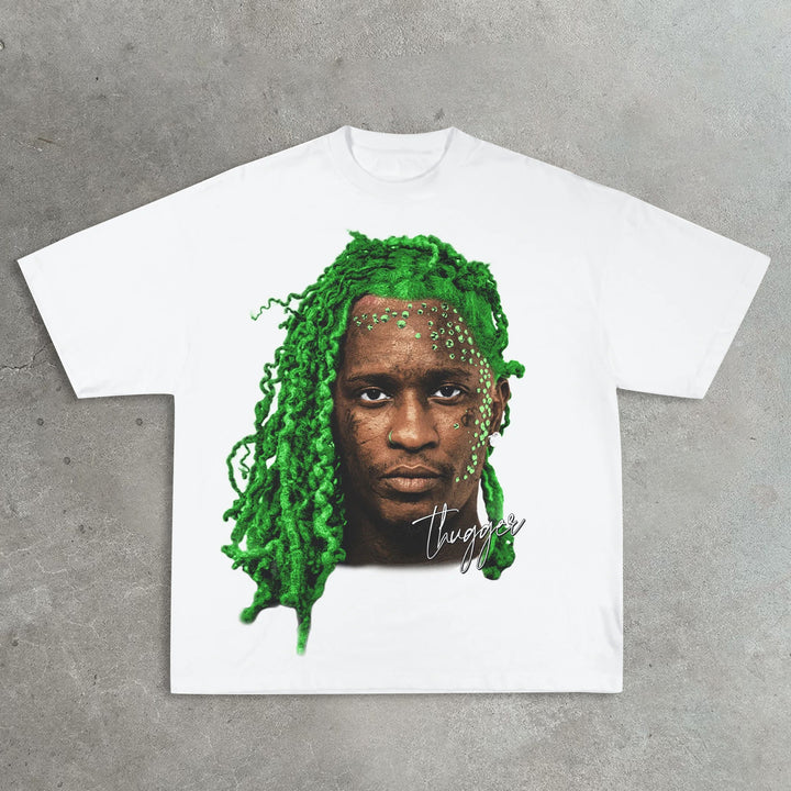 Free thug printed T-shirt