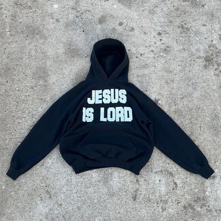 Jesus Is Load Print Long Sleeve Hoodies