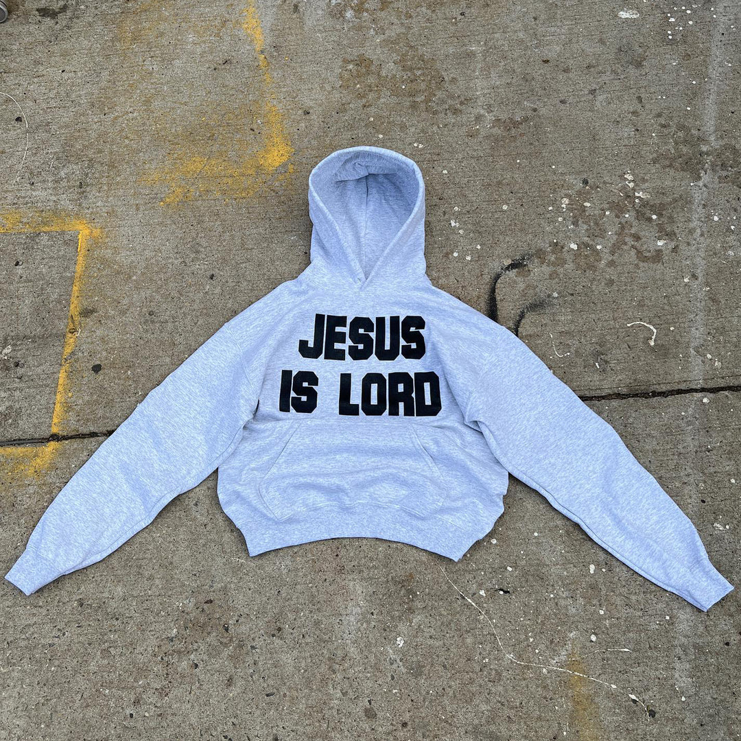 Jesus Is Load Print Long Sleeve Hoodies