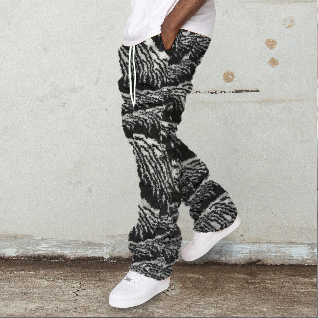 Retro Casual Hip Hop Plush Street Pants