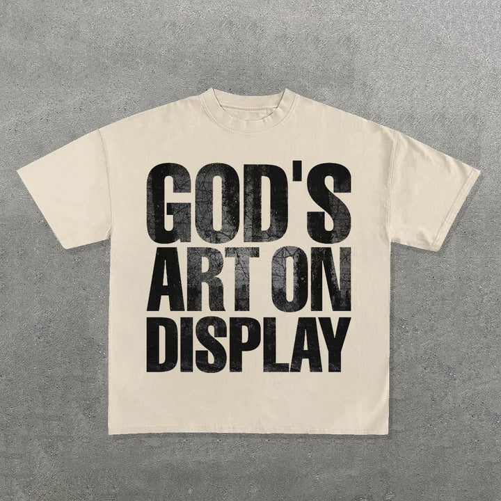 God's Art On Display Print Short Sleeve T-Shirt