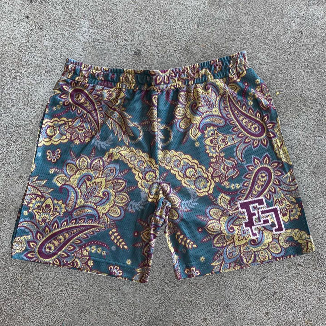 Casual Vintage Cashew Shorts - boasready