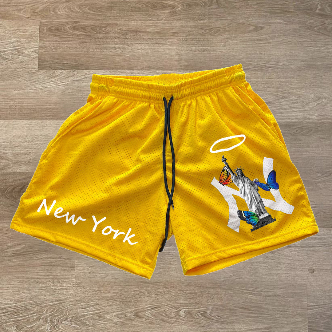 Chic Casual Print New York Shorts - boasready