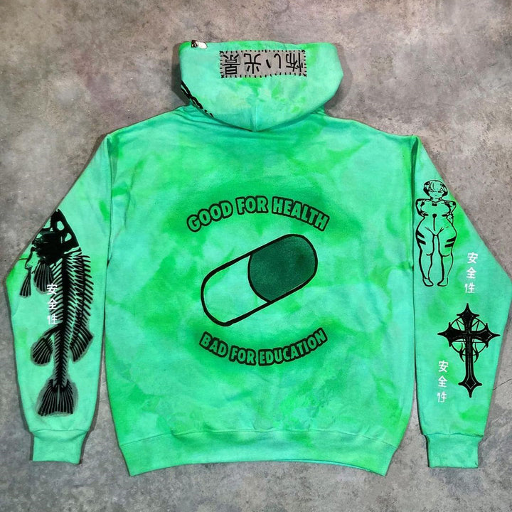 Fashion Wasteland Print Long Sleeve Hoodie - boasready