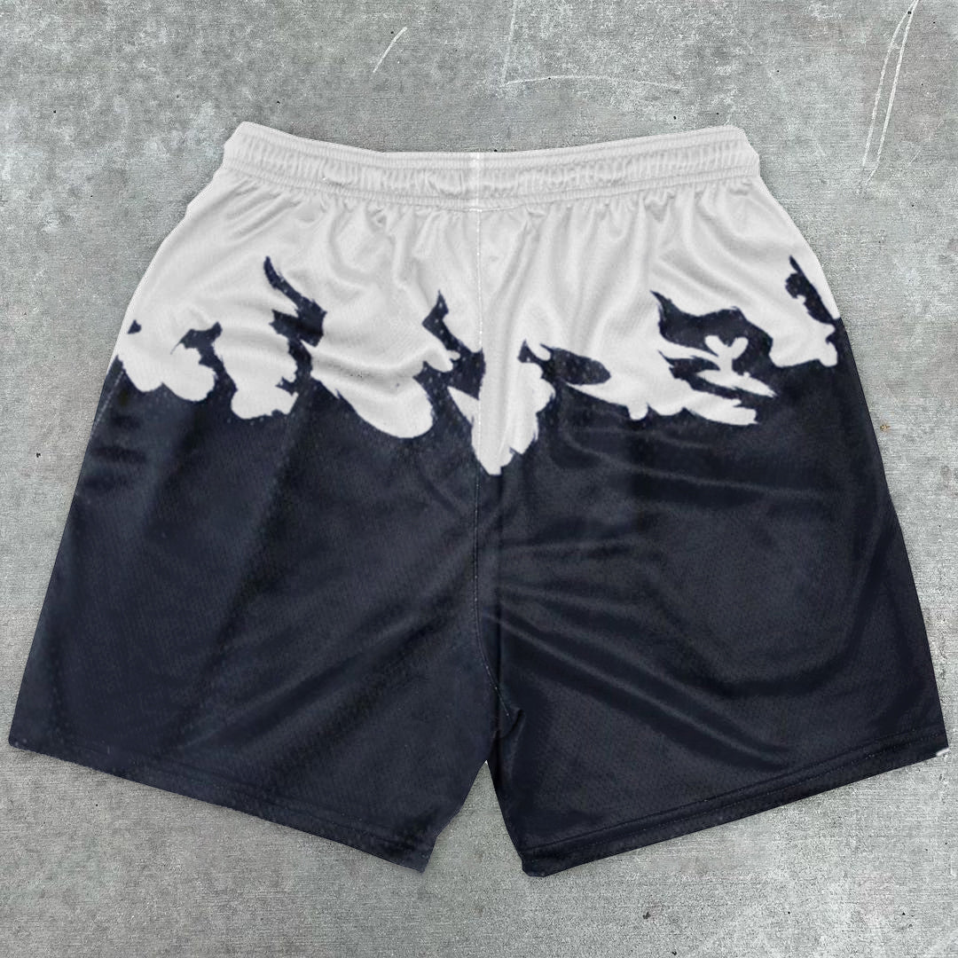 Demon Slayer: Yaba Print Mesh Shorts