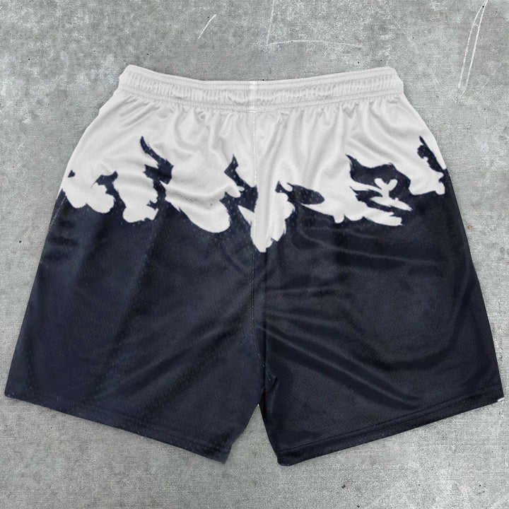 Demon Slayer: Yaba Print Mesh Shorts