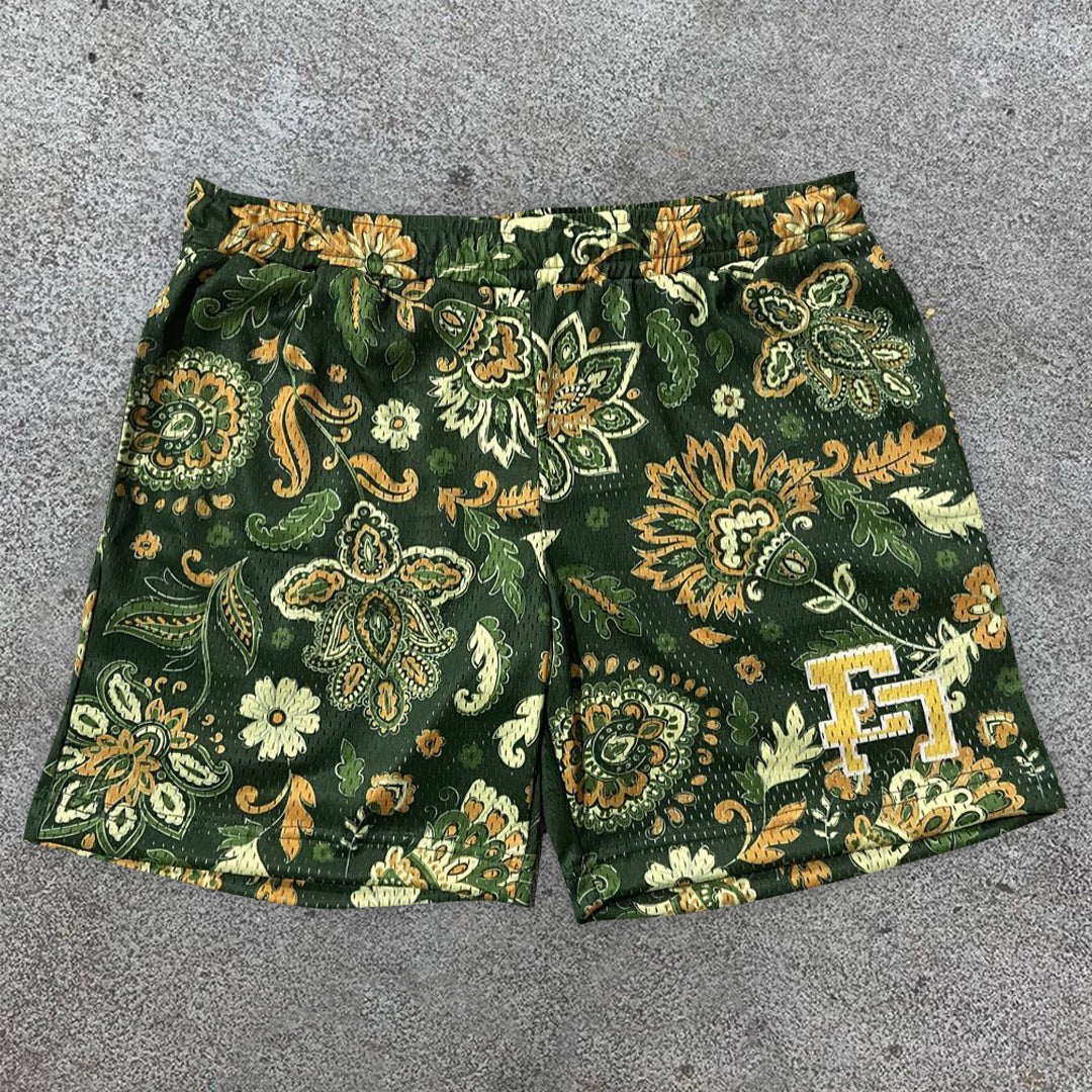 Trendy Paisley Vintage Print Shorts - boasready