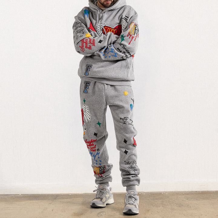 Graffiti trendy brand street sweatpants