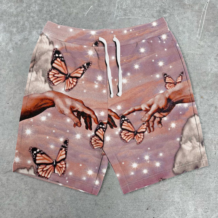 Trendy Retro Angel Street Shorts