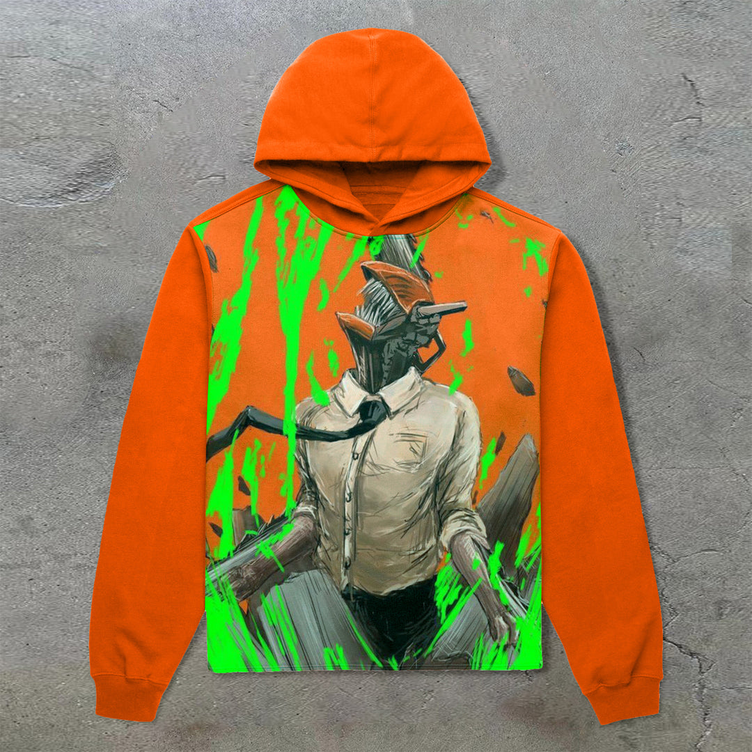 Contrasting Chainsaw Man Comic Casual Hoodie - boasready