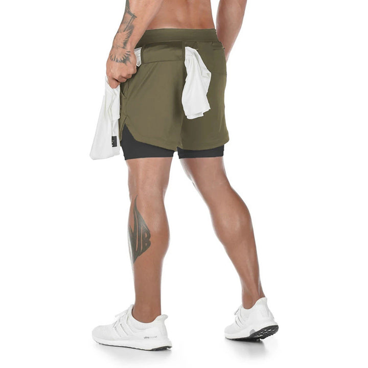 Casual Double Layer Quick Drying Breathable Sports Shorts