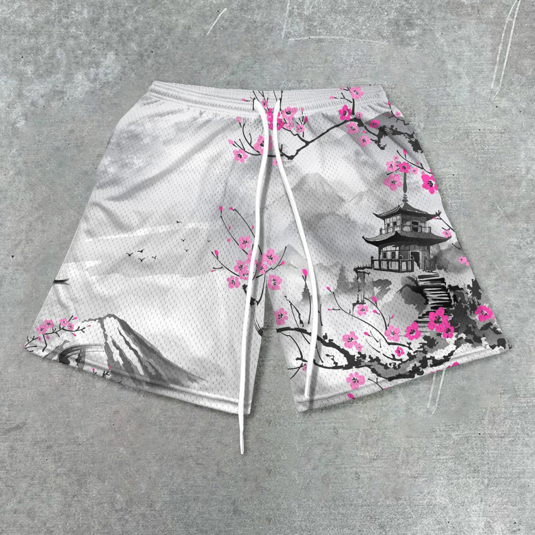 Sakura Fashion Street Mesh Shorts - boasready