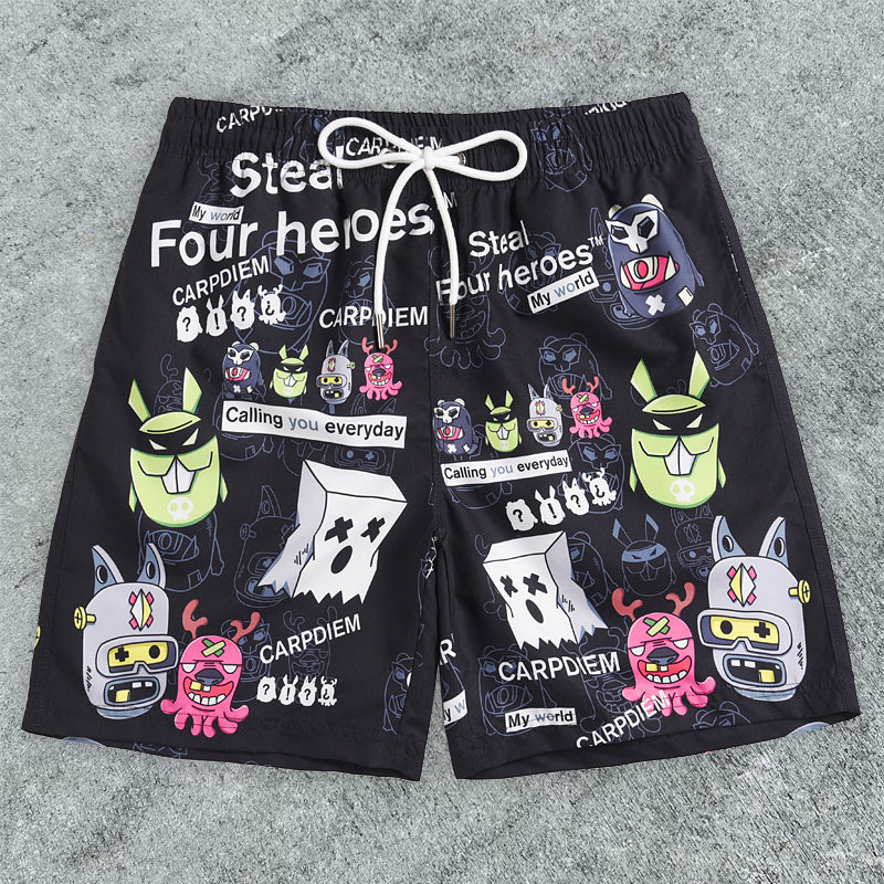 Hip Hop Original Print Beach Swim Shorts - boasready