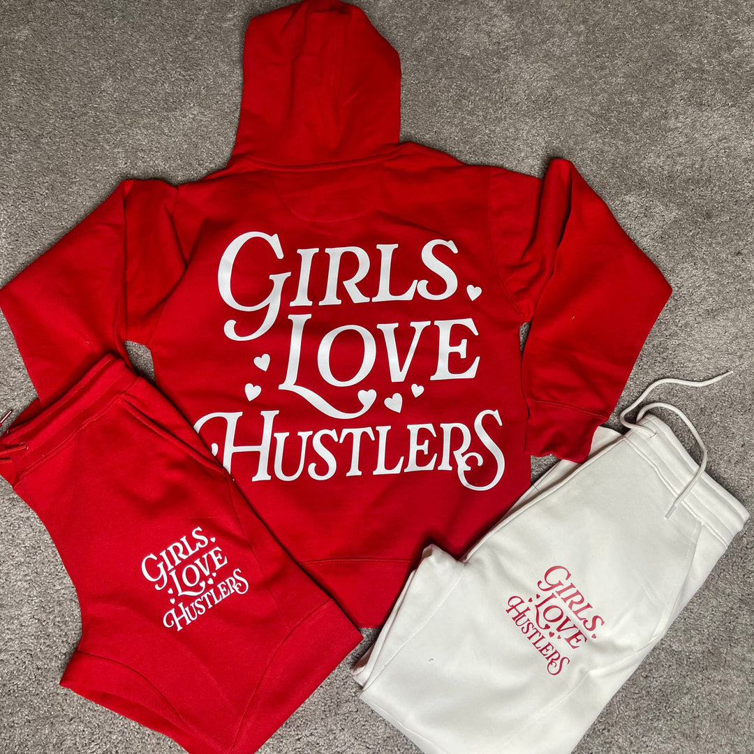 Girls Love Hustlers Print Two-Piece Set - boasready