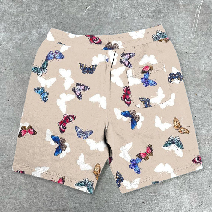 Tide brand retro butterfly street shorts