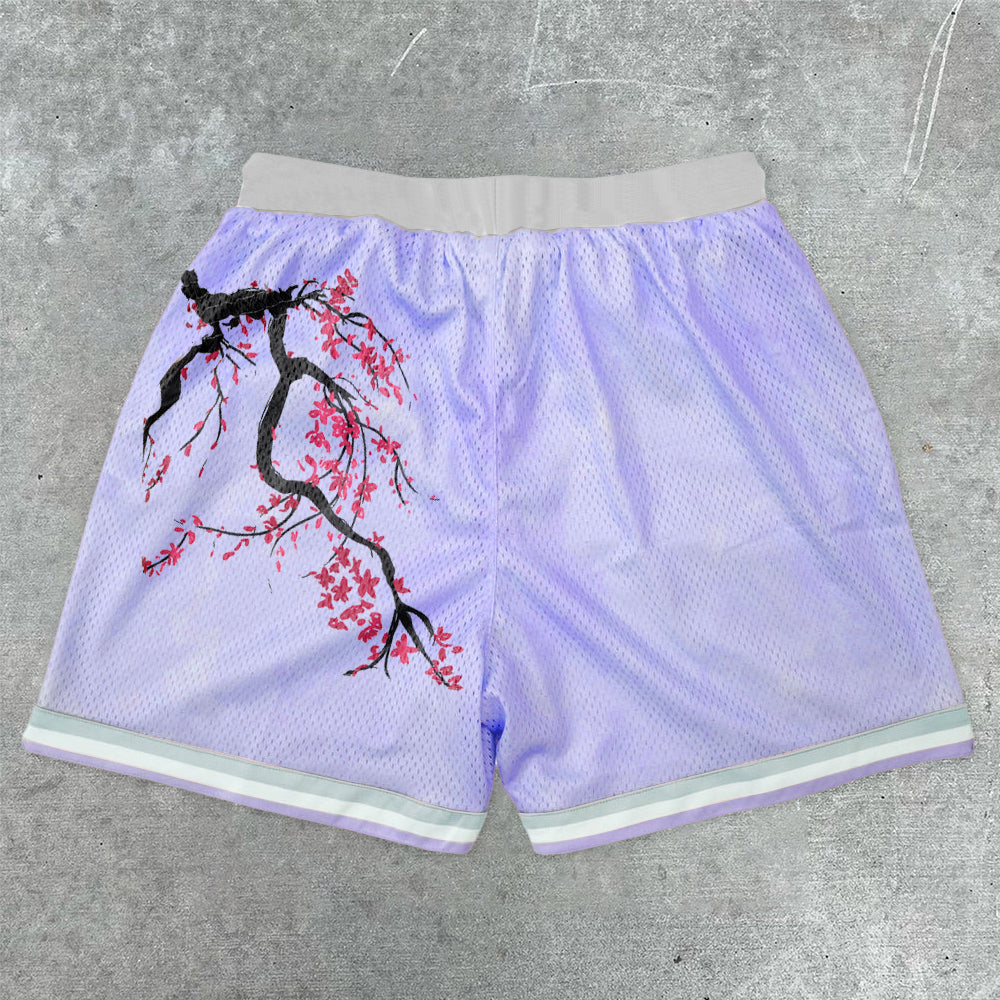 Artistic fashion casual purple shorts - boasready