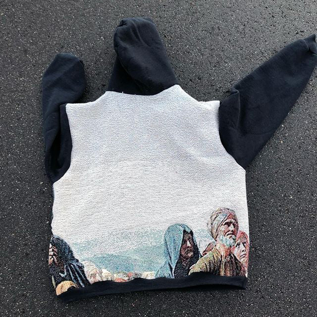 Vintage Celestial Print Long Sleeve Casual Hoodie - boasready