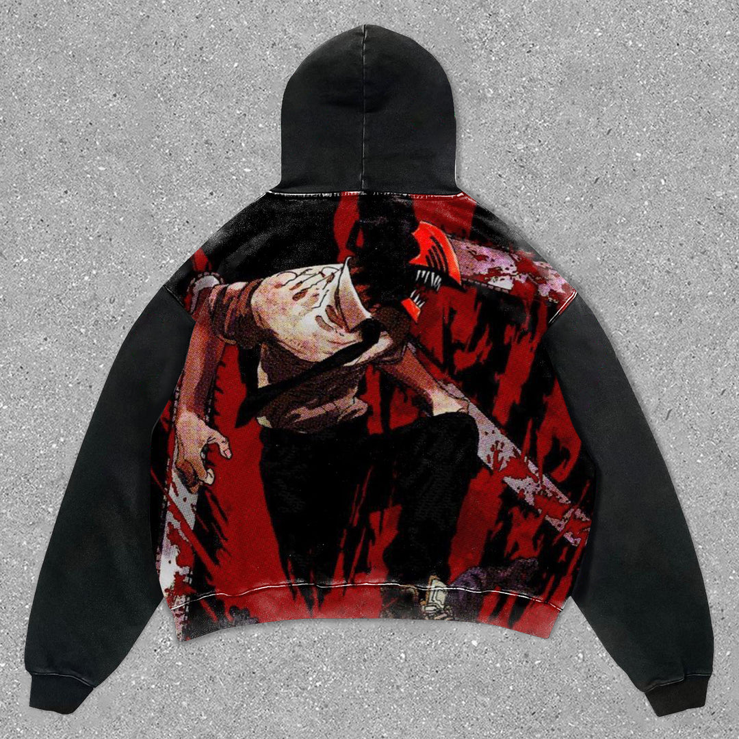 Fashion Personalized Print Anime Long Sleeve Hoodie - boasready