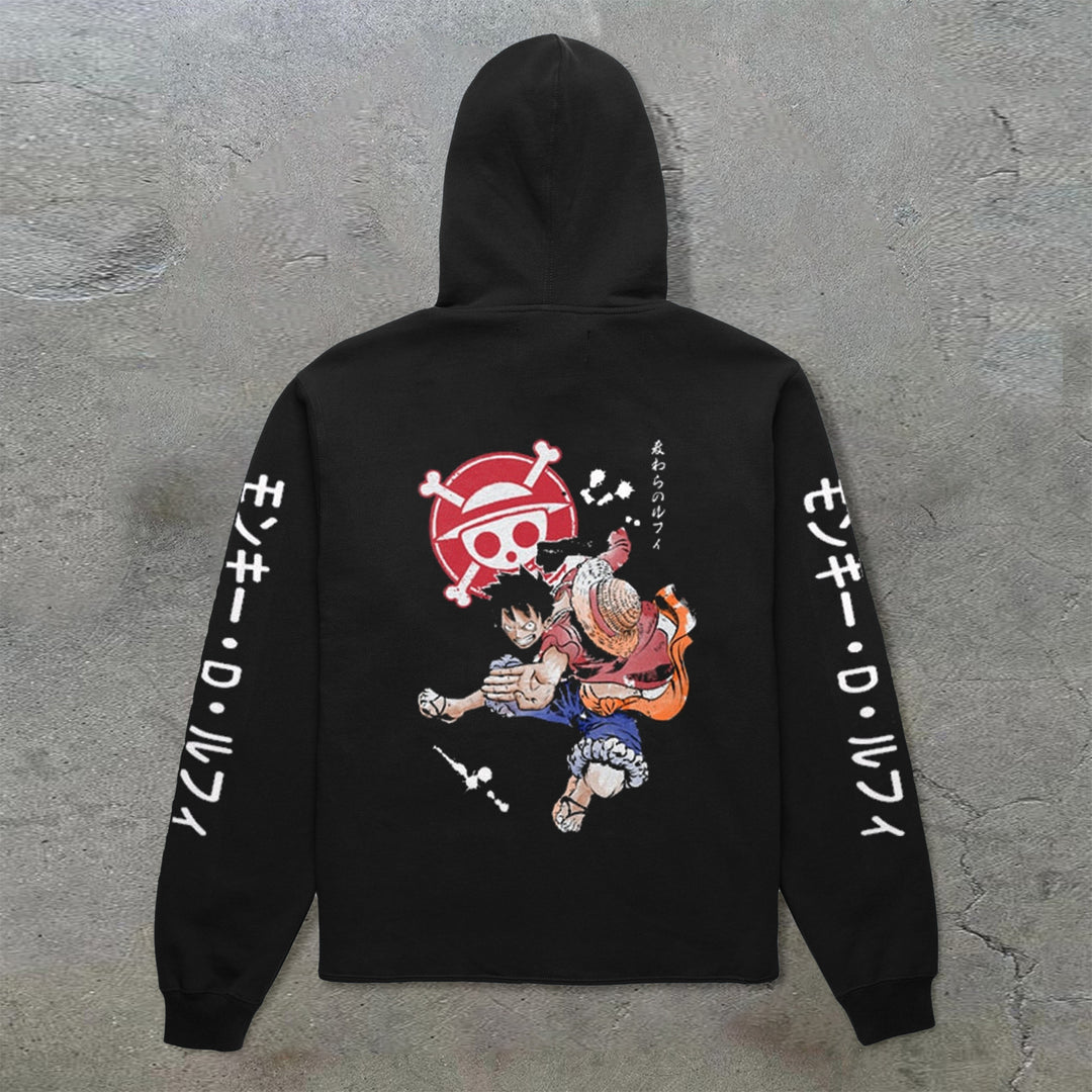 Luffy Graphic Trendy Cozy Hoodie - boasready