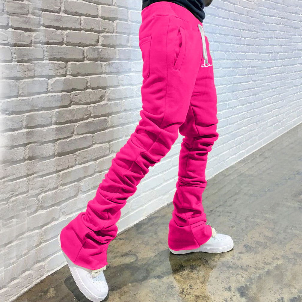 Personalized fashion preppy casual sports flared pants