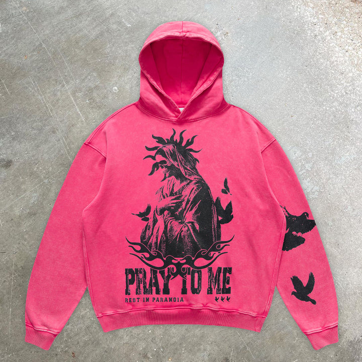 Faith Vintage Print Slouchy Hoodie