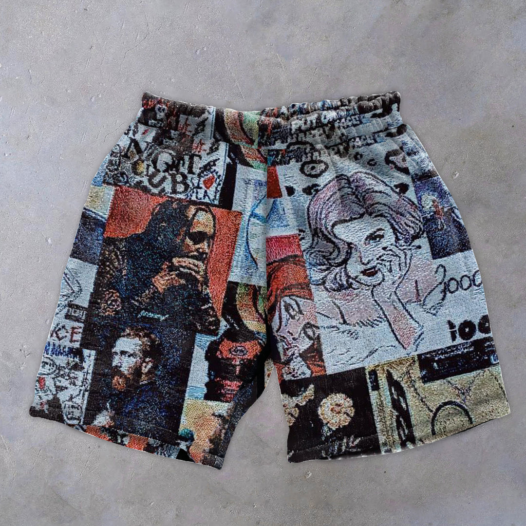 Casual Vintage Print Fashion Shorts - boasready