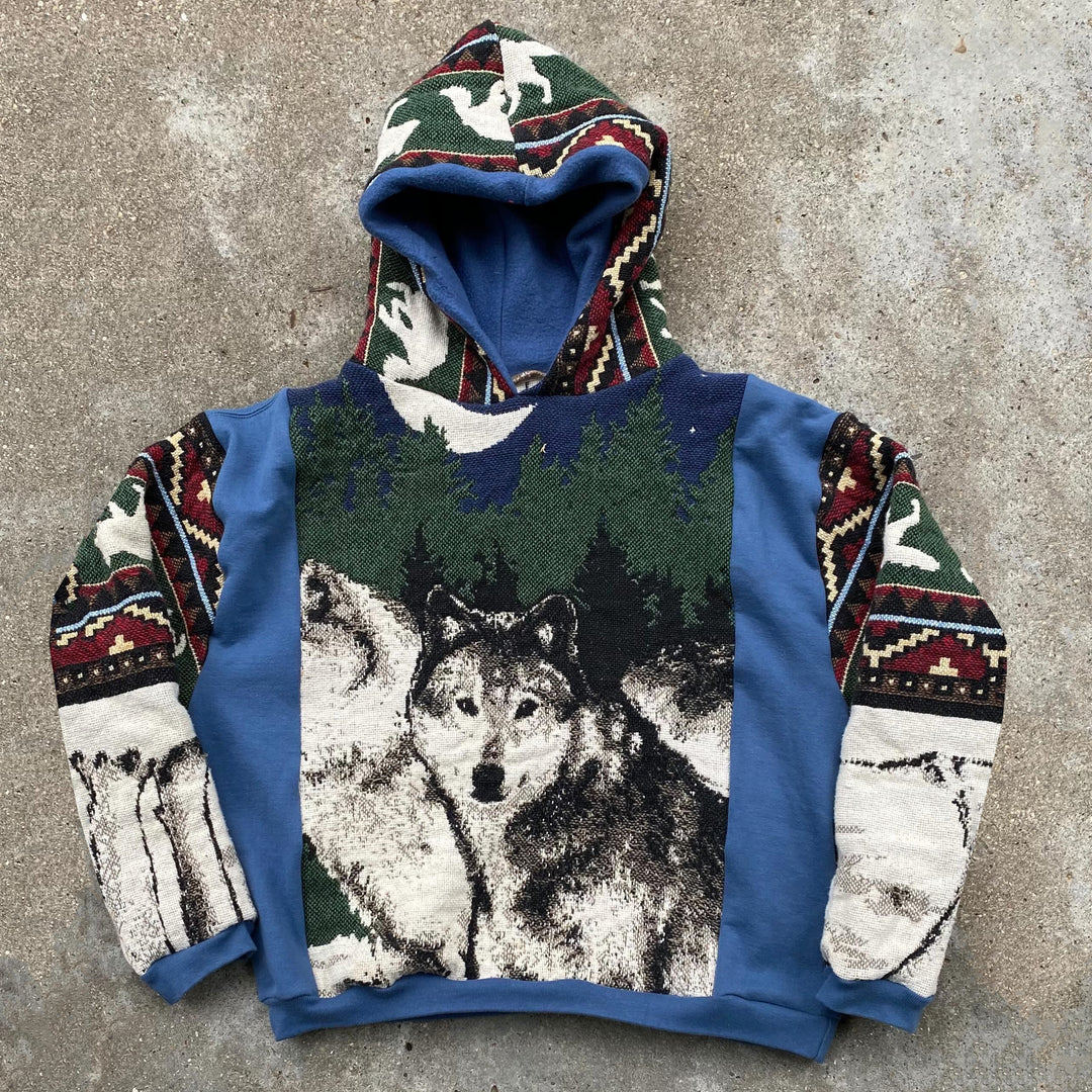 Fashion Dog Print Long Sleeve Hoodie - boasready