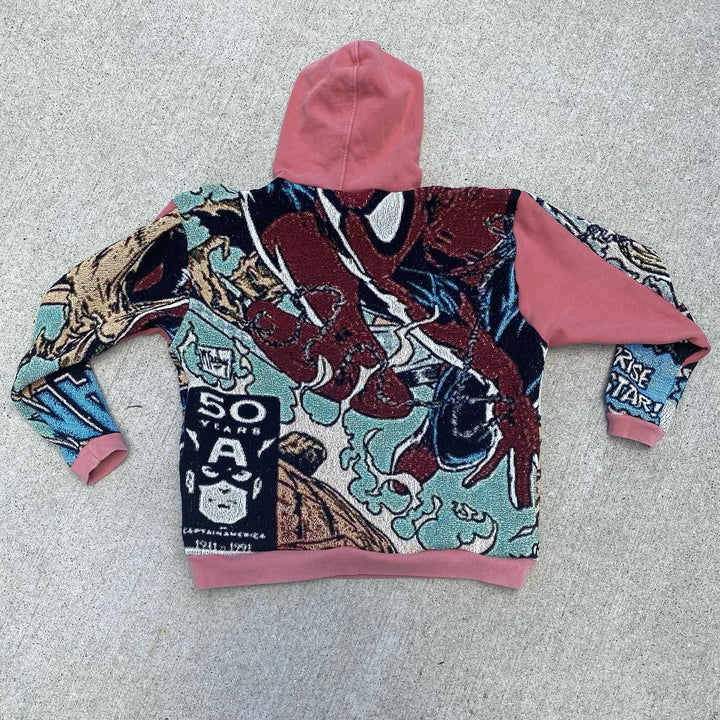 Vintage Fashion Print Long Sleeve Casual Hoodie - boasready