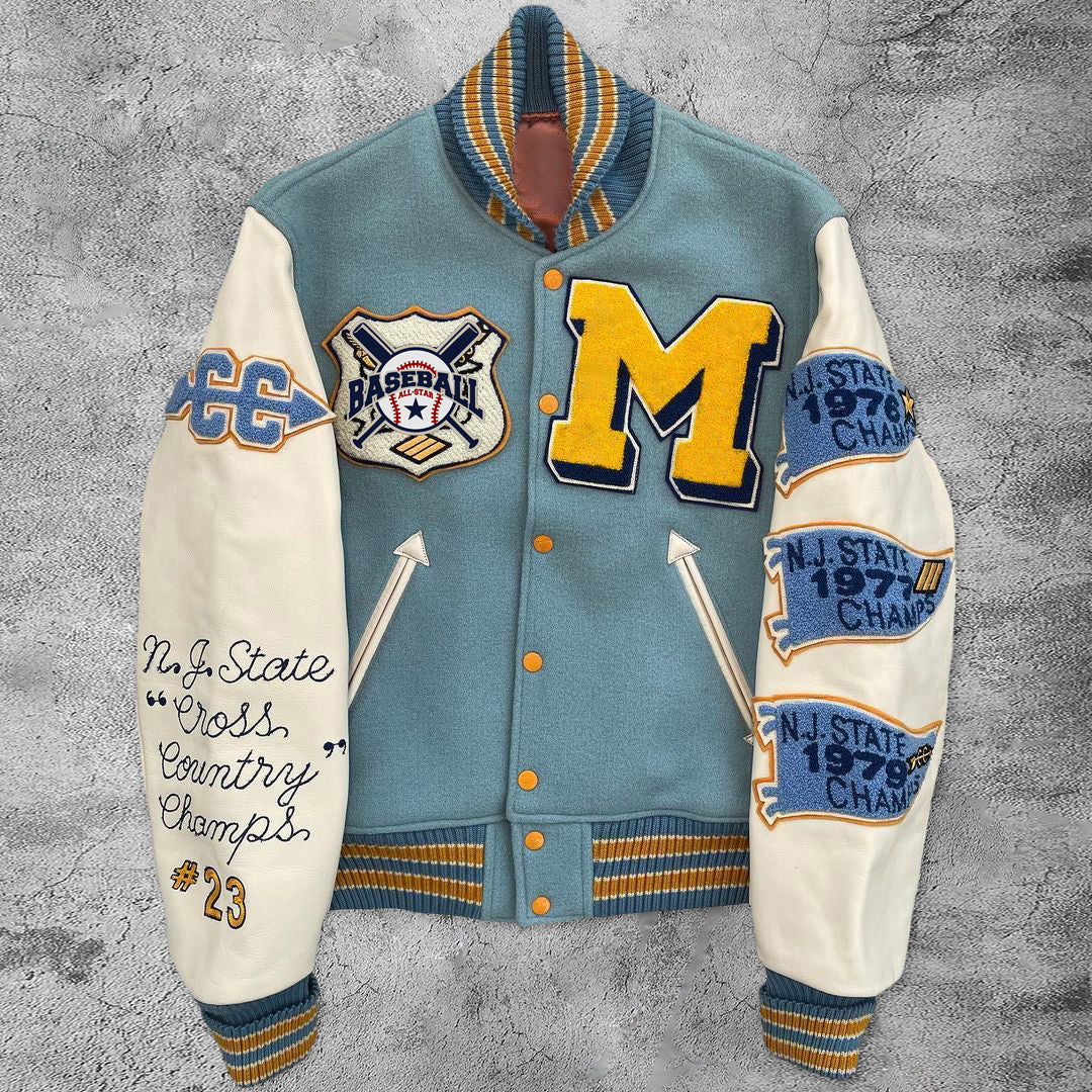 Casual retro baseball rugby jacket - boasready