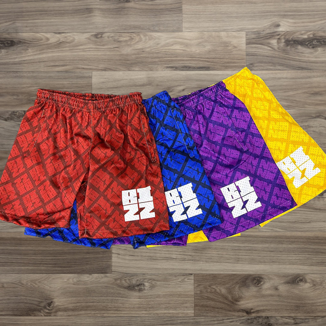 Trendy brand printed casual street mesh shorts - boasready