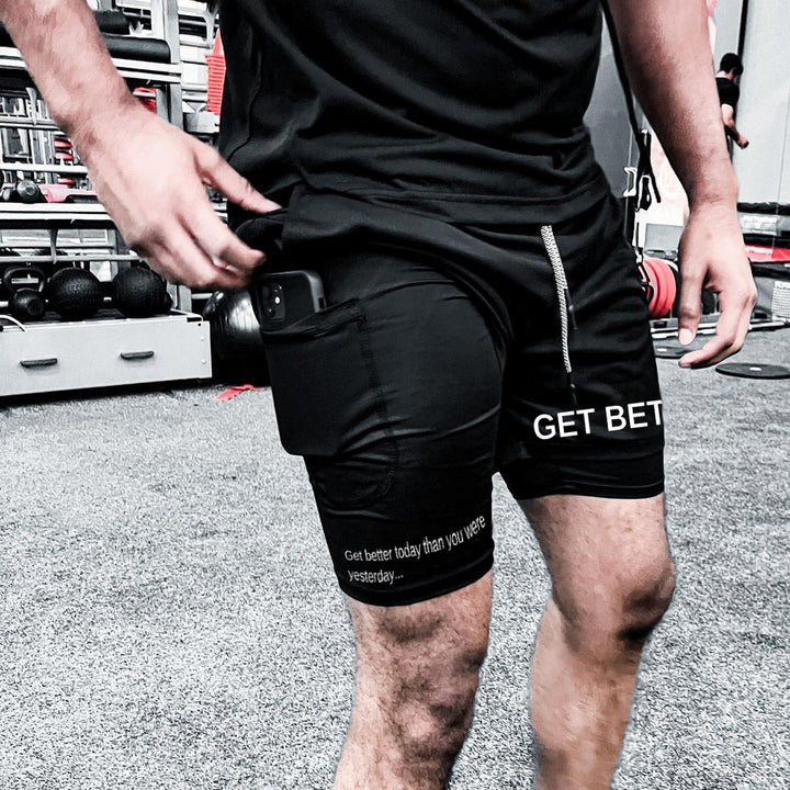 Get Better Print Double Layer Mesh Shorts