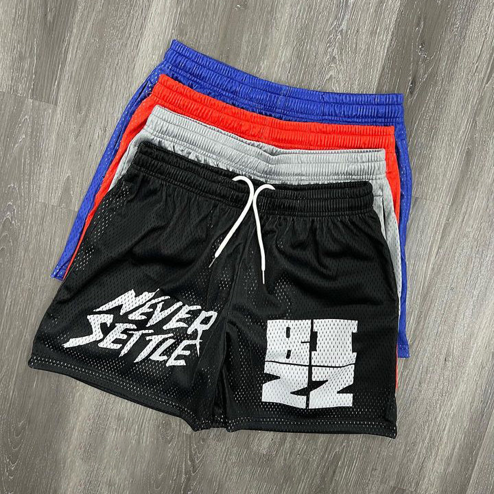 Retro Street Print Mesh Shorts - boasready