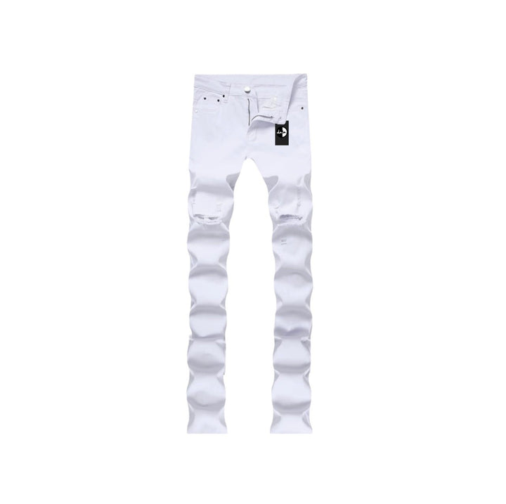 men's fashion street style ripped tight pencil pants