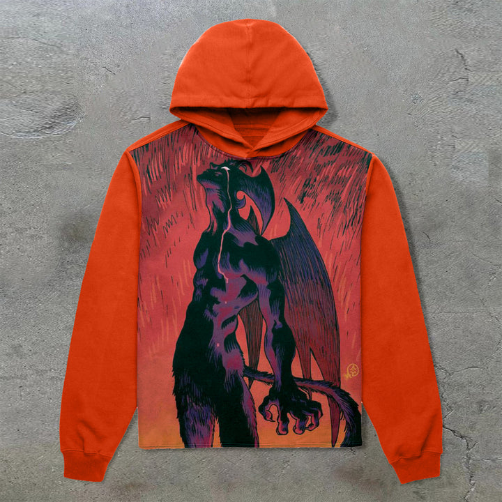 Chainsaw Man Cartoon Print Casual Hoodie - boasready