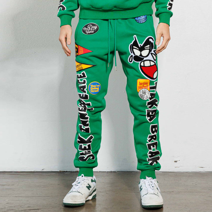 Street style cartoon personality sweatpants